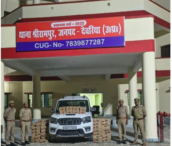 पुलिस ने पकड़ी अवैध शराब की बड़ी खेप