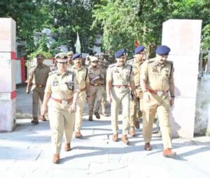 पुलिस लाइन उरई का वार्षिक निरीक्षण, व्यवस्थाओं का लिया जायजा